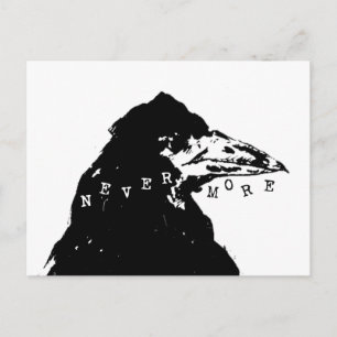 Postal Cuervo Nevermore de Edgar Allan Poe