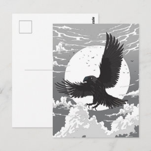 Postal Cuervo y la Luna