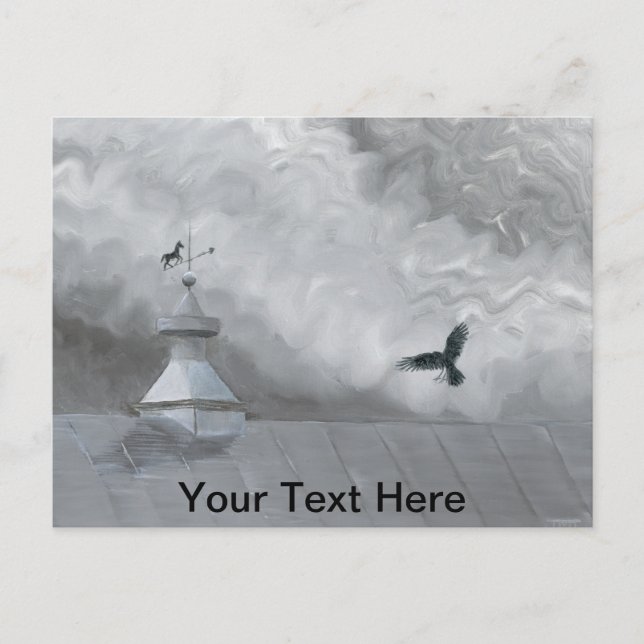 Postal Cuervo y veleta (Anverso)