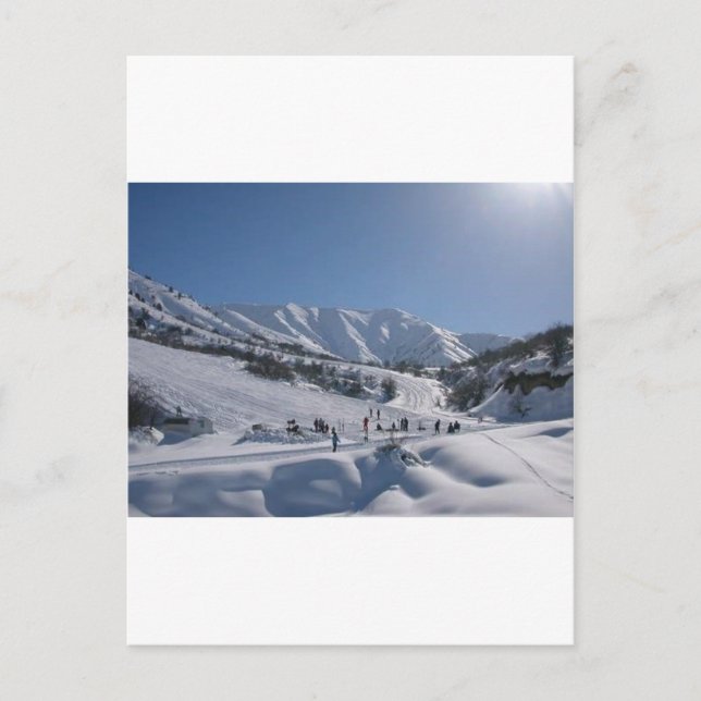 Postal Cuesta del esquí de Chimgan (Anverso)
