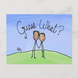 Postal Cuesta Pareja Gay Adivinar Qué