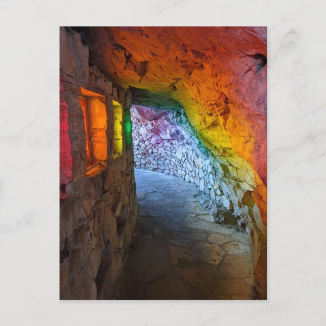 Postal Cueva arcoiris, ciudad rocosa (Anverso)