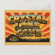 Cueva Crystal Lake IA Arte de Viaje Vintage