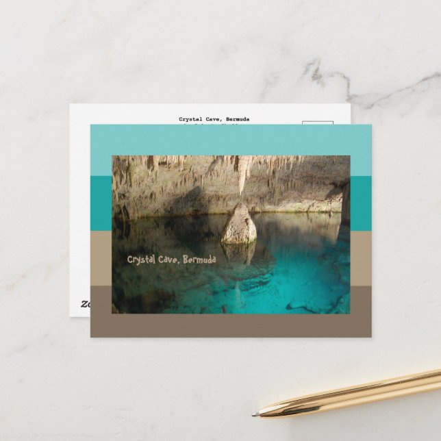 Postal Cueva de cristal, Bermudas (Anverso/Reverso In Situ)