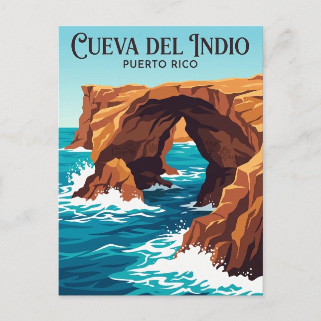 Postal Cueva del Indio Puerto Rico (Anverso)