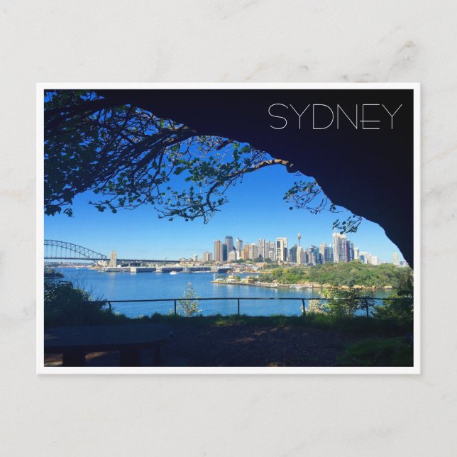 Postal cueva del puerto de sydney (Anverso)
