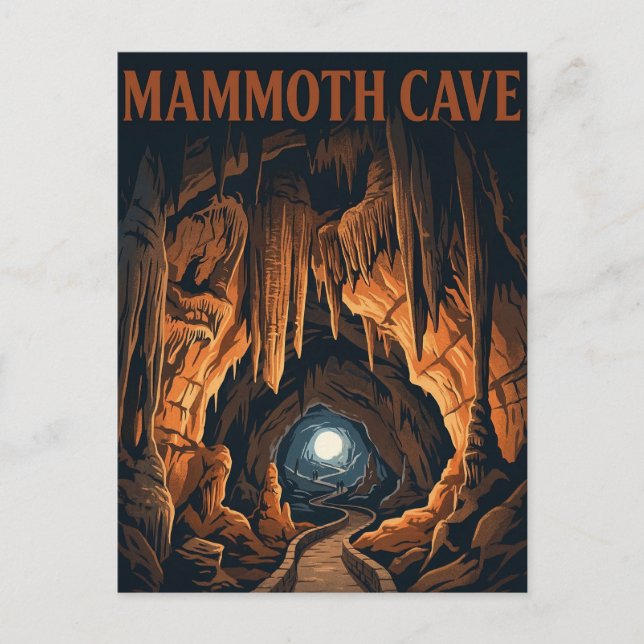 Postal Cueva Mammoth (Anverso)