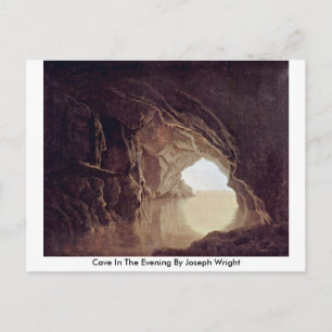 Postal Cueva Por La Noche De Joseph Wright