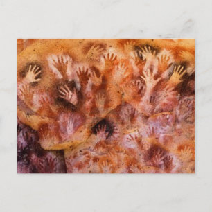 Postal Cueva prehistórica pintura de las manos Post Card