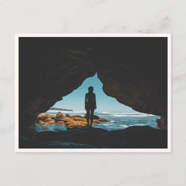 Postal Cueva Sunset Cliffs Playa Point Loma San Diego (Anverso)