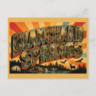 Postal Cueva viva Blanchard Springs Arkansas Arte foresta