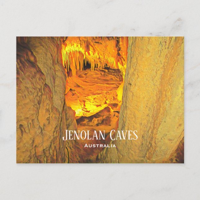 Postal Cuevas calizas de Jenolan Australia (Anverso)