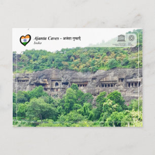 Postal Cuevas de Ajanta