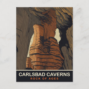 Postal Cuevas de Carlsbad, Roca de las Edades, Viaje