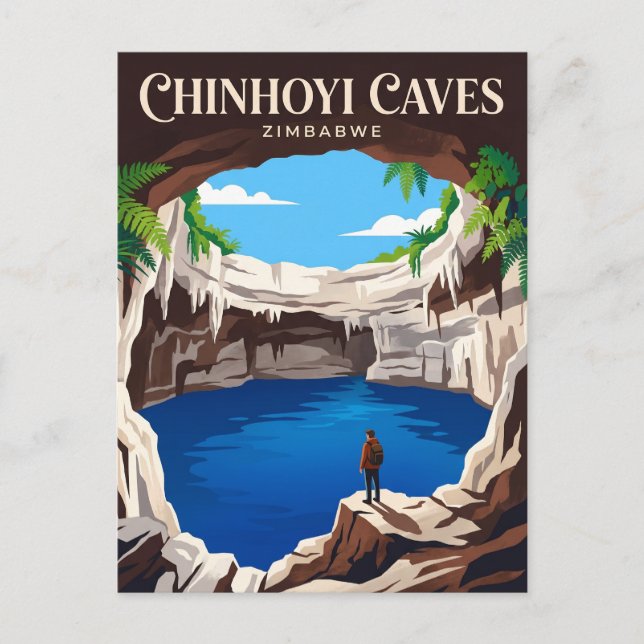 Postal Cuevas de Chinhoyi Zimbabue (Anverso)