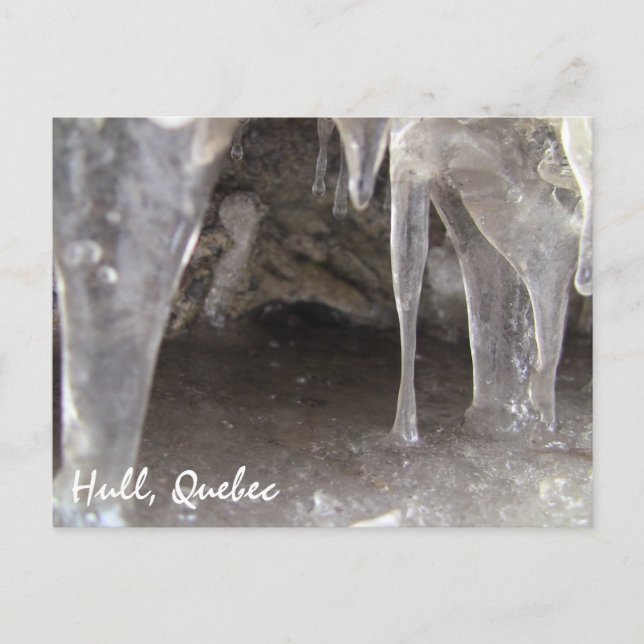 Postal Cuevas de hielo de Hull Quebec Gritty (Anverso)