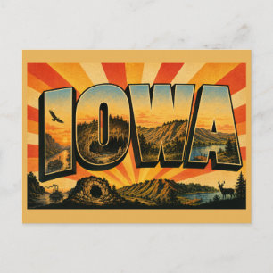 Postal Cuevas de los Acantilados del Mississippi de Iowa 