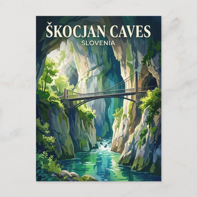 Postal Cuevas de Škocjan Eslovenia (Anverso)