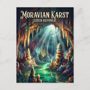 Postal cuevas del Karst de Moravia República Checa
