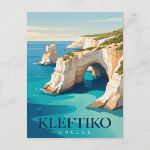 Postal Cuevas Kleftiko Milos Grecia