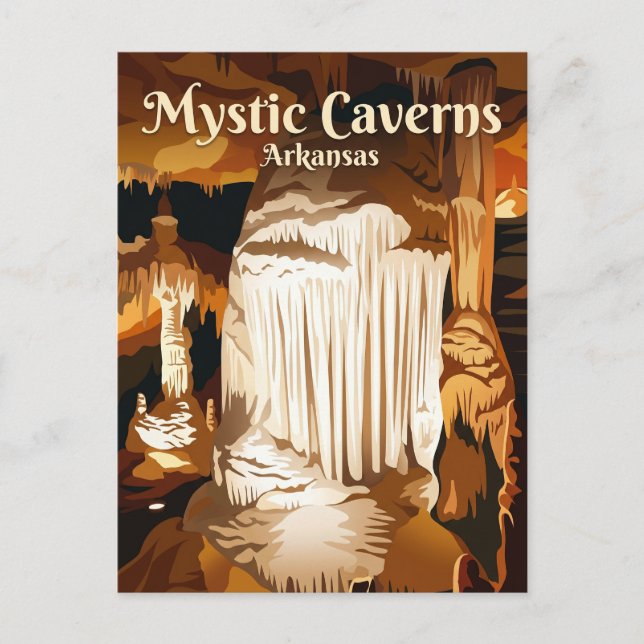 Postal Cuevas Místicas Arkansas (Anverso)