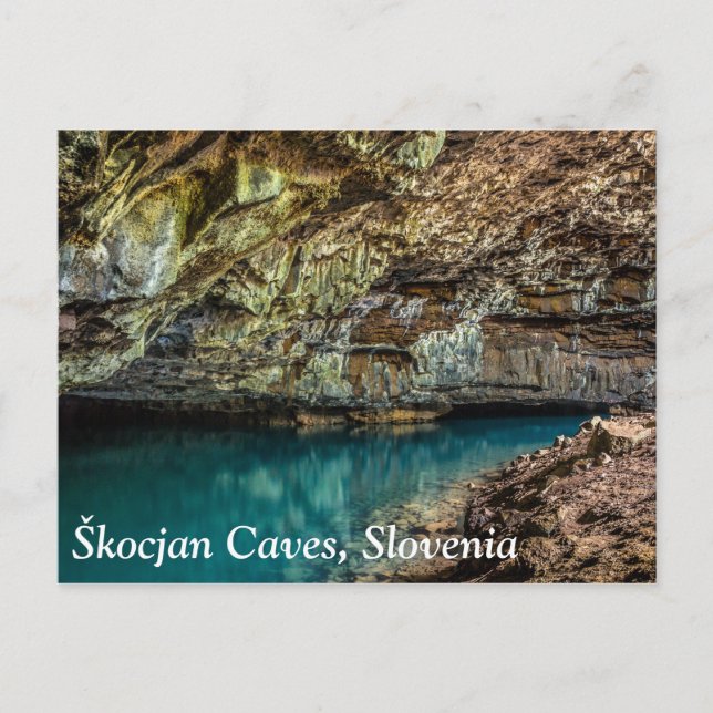 Postal Cuevas Škocjan Eslovenia Patrimonio de la Humanida (Anverso)