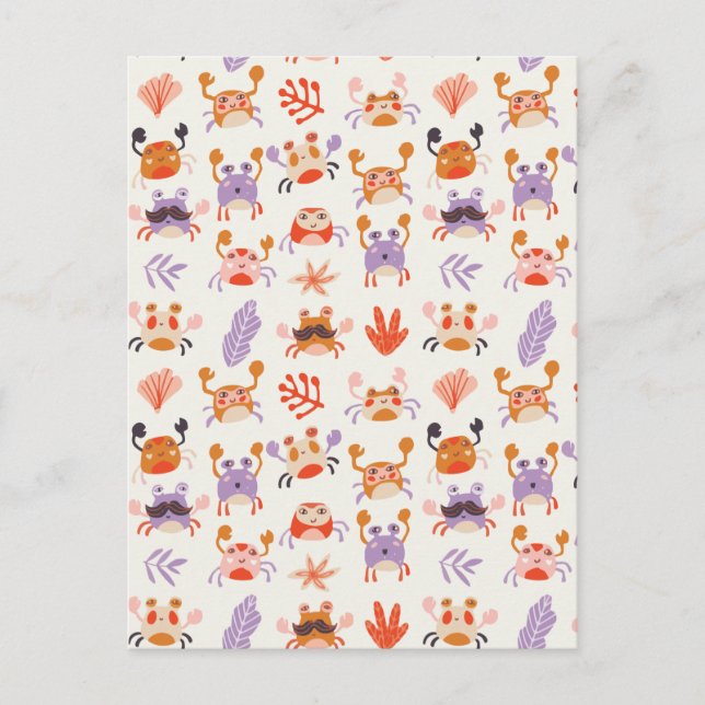 Postal Cuidada acuarela de los amigos del mar oceánico Co (Anverso)