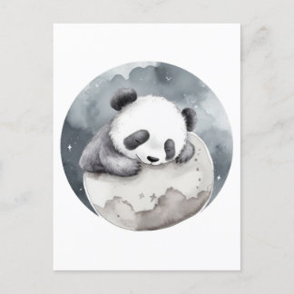 Postal Cuidada acuarela sonora Baby Panda