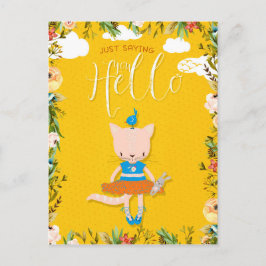 Postal Cuidada Sólo Diciéndole Hola
