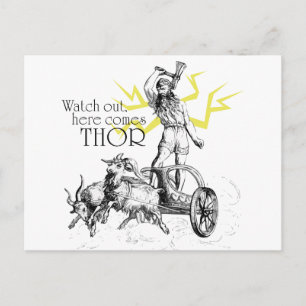 Postal ¡Cuidado, Aquí Viene Thor!