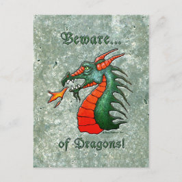 Postal Cuidado con el fondo de la mirada de piedra de los