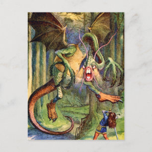 Postal ¡Cuidado con el Jabberwock, hijo mío! Las mandíbul