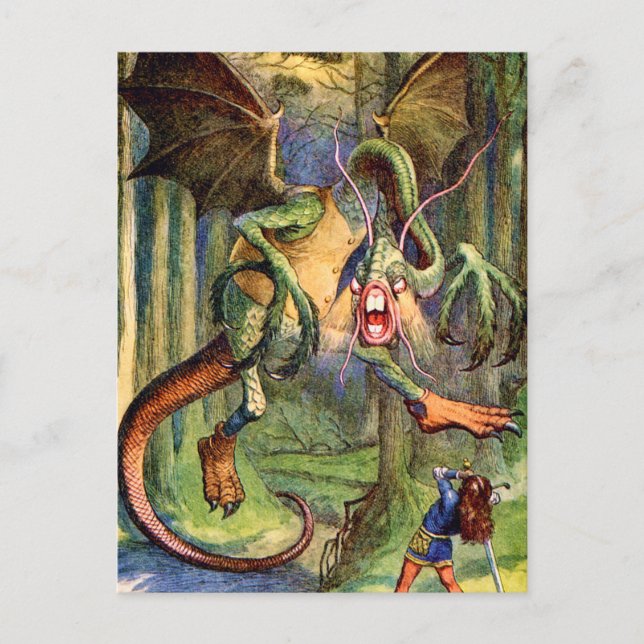 Postal ¡Cuidado con el Jabberwock, hijo mío! Las mandíbul (Anverso)