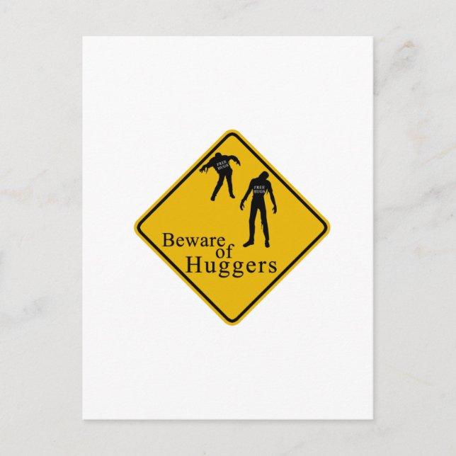 Postal Cuidado con Huggers (Anverso)