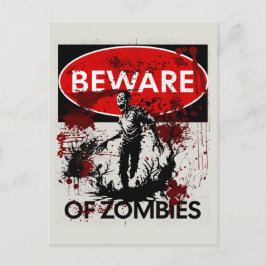Postal Cuidado con los zombies