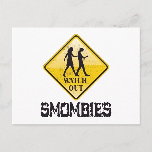 Postal Cuidado con Smombies (Anverso)