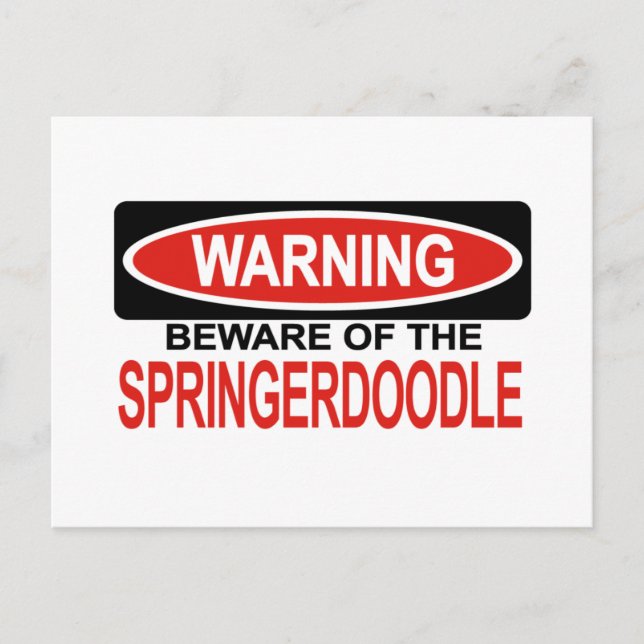 Postal Cuidado Con Springerdoodle (Anverso)