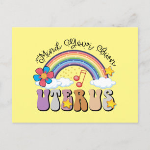 Postal Cuidado con su propia Uterus Feminist Pro Choice R