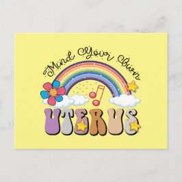 Postal Cuidado con su propia Uterus Feminist Pro Choice R