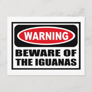 POSTAL CUIDADO DE LA POSIBILIDAD DE IGUANAS
