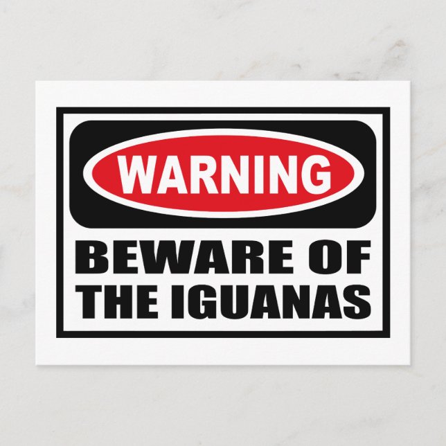 POSTAL CUIDADO DE LA POSIBILIDAD DE IGUANAS (Anverso)
