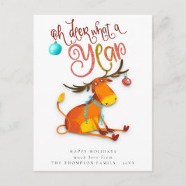 Postal Cuidado Oh Deer Qué Divertido Año