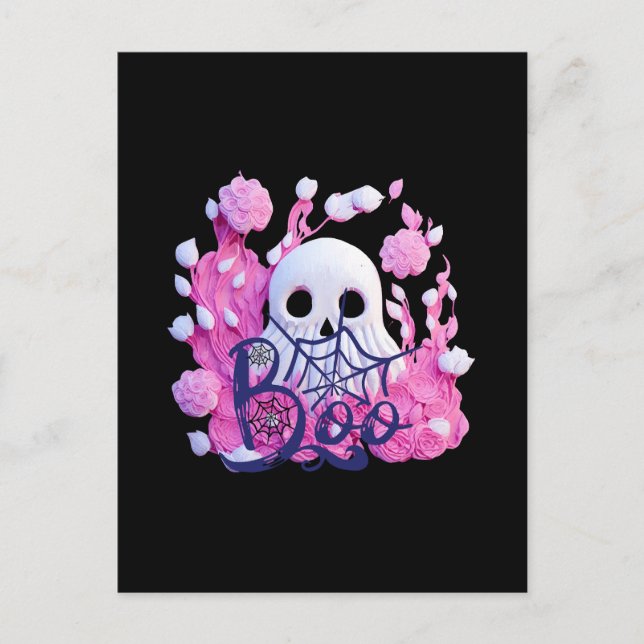 Postal cuidado paquete de fantasmas lindos de Halloween (Anverso)