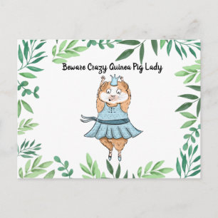 Postal Cuidado Señora Loca de Cuyes  cuy