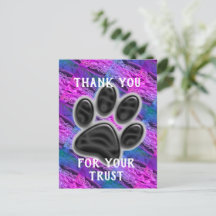 Cuidador de Mascotas Stripe Pata de Perro Agradeci
