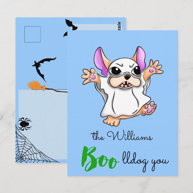 Postal Cuidados bogs fantasma Halloween (Anverso / Reverso)