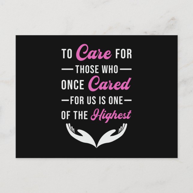 Postal Cuidados Cuidadores Cuidados Enfermera Enfermería  (Anverso)