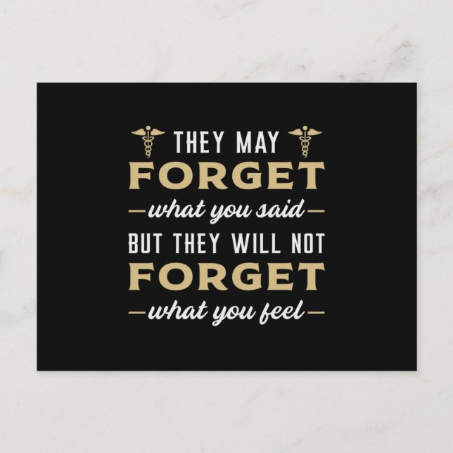 Postal Cuidados de cuidadores Enfermera Enfermería Gracio (Anverso)