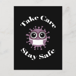 Postal Cuidados Estancia Segura Masked Corona Virus