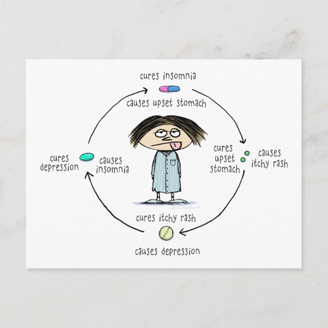 Postal Cuidados medicinales y causantes de Personalizados (Anverso)